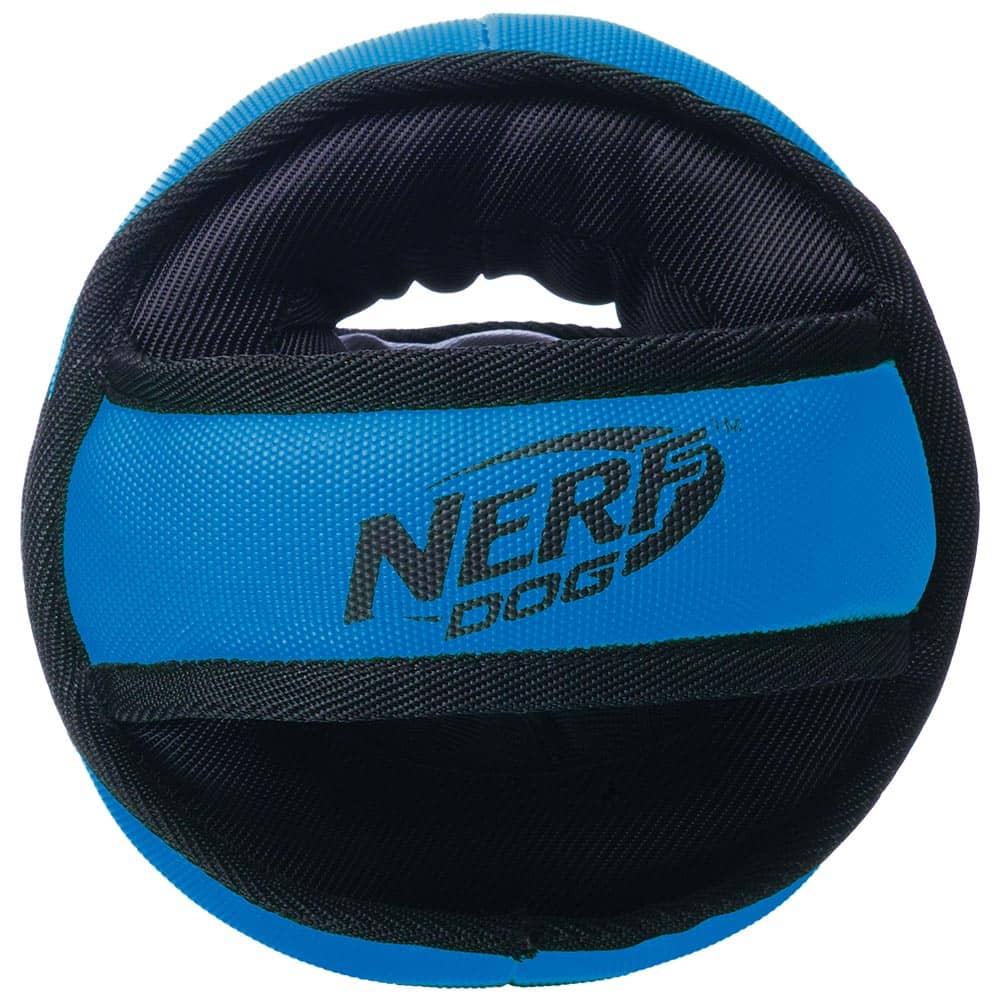 Nerf Dog Puzzle Treat Ball 3.5” Slow Feeder Dog Toy for Small & Medium  Dogs, Clear & Blue