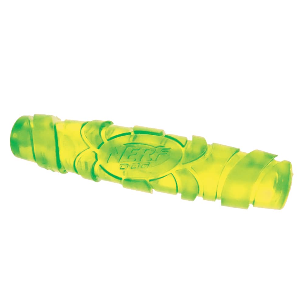 green squeaky dog toy