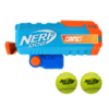 Nerf Dog 10" Compact Blaster with Folding Handle and 2-Pack of 2.5" Non-Squeak Tennis Balls